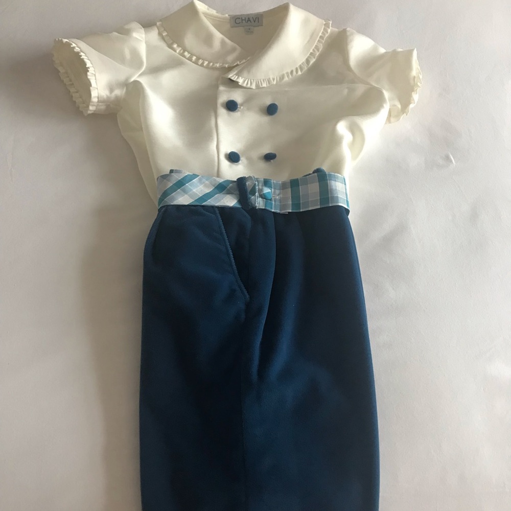 Boy’s Holiday Royal Blue 3 Pc Velvet Set Sz. 4